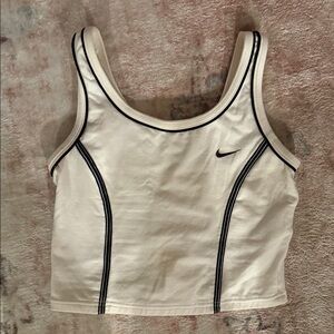 Nike White Crop Tank